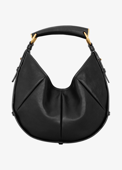 Saint Laurent Mombasa Small schoudertas van kalfsleer - achterkant zwart