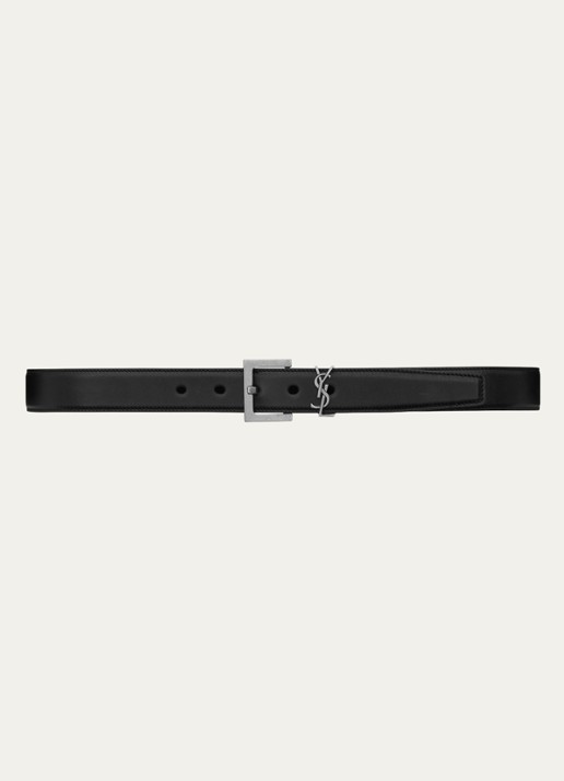 Saint Laurent Monogram riem van kalfsleer