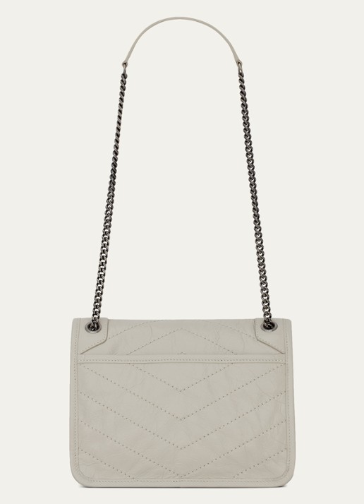Saint Laurent Niki Baby schoudertas van kalfsleer - detail 5 gebroken wit