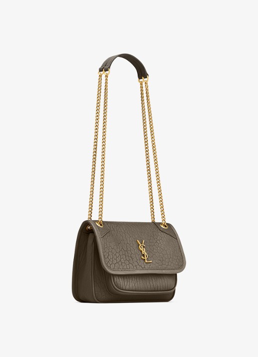 Saint Laurent Niki Mini schoudertas van lamsleer - detail 4 taupe