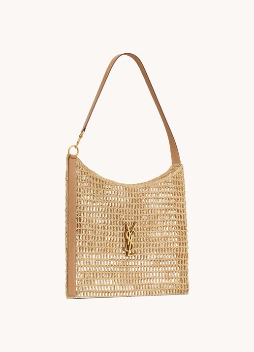 Saint Laurent Oxalis schoudertas met logo - detail naturel