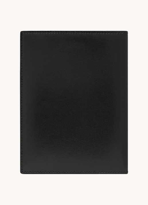 Saint Laurent Paris paspoortetui van kalfsleer - detail zwart