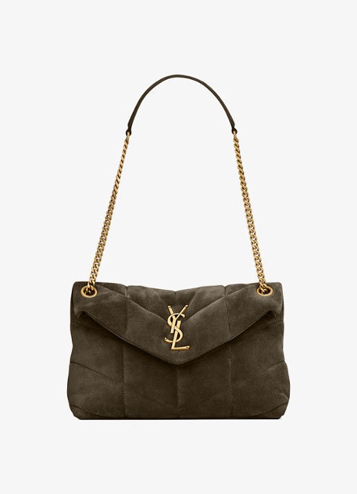 Saint Laurent Puffer Small schoudertas van kalfssuède