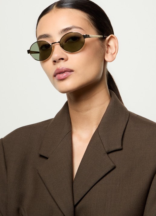 Saint Laurent Retro zonnebril SL 692 - voorkant 5 goud