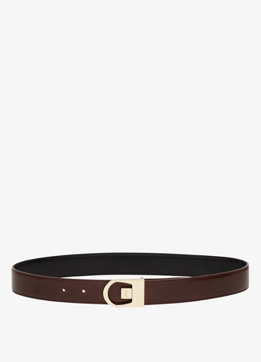 Saint Laurent Reversible riem van kalfsleer - detail 4 zwart