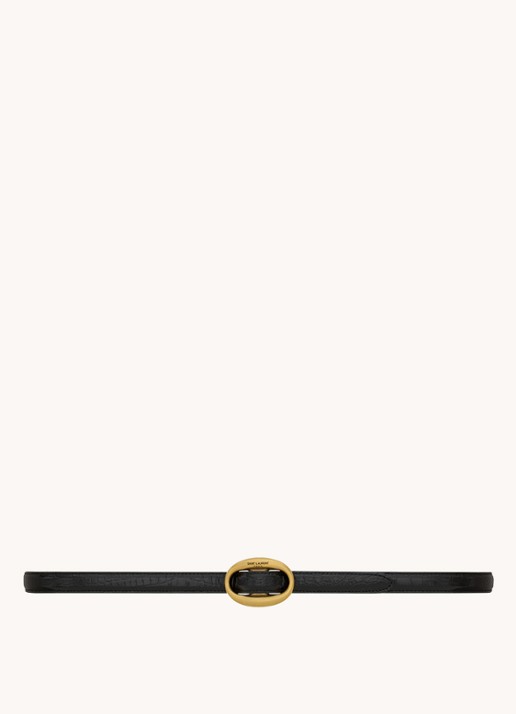 Saint Laurent Riem van kalfsleer met crocostructuur