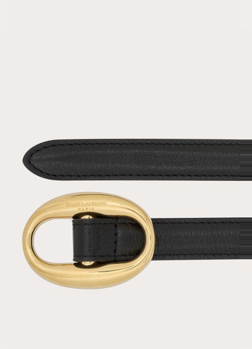 Saint Laurent Riem van kalfsleer - detail zwart