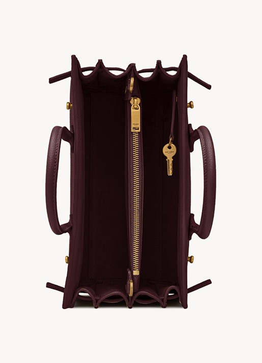 Saint Laurent Sac De Jour Baby handtas van kalfsleer - detail 4 bordeauxrood