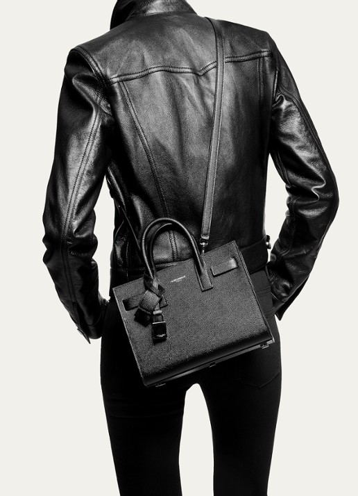Saint Laurent Sac De Jour Nano handtas van kalfsleer - detail 4 bruin