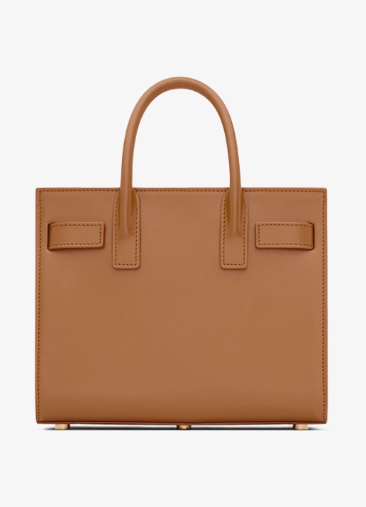Saint Laurent Sac De Jour Nano handtas van kalfsleer - achterkant bruin