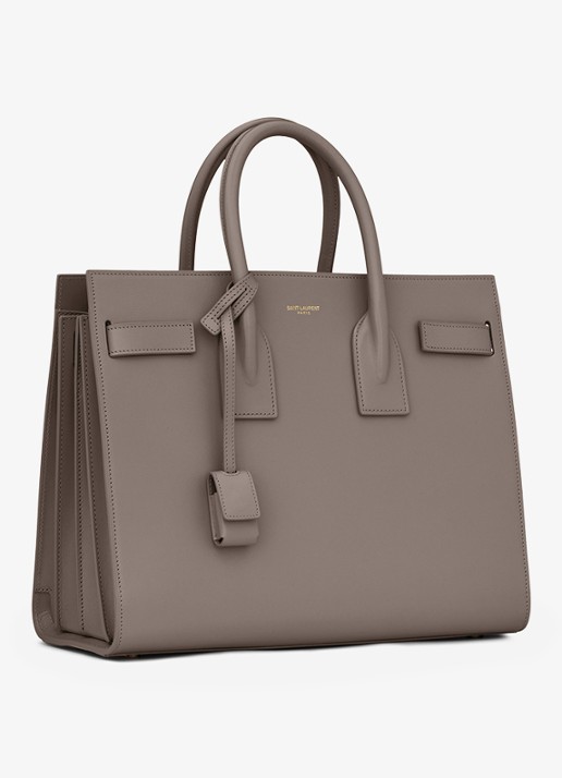 Saint Laurent Sac De Jour Small handtas van kalfsleer - detail 4 grijs