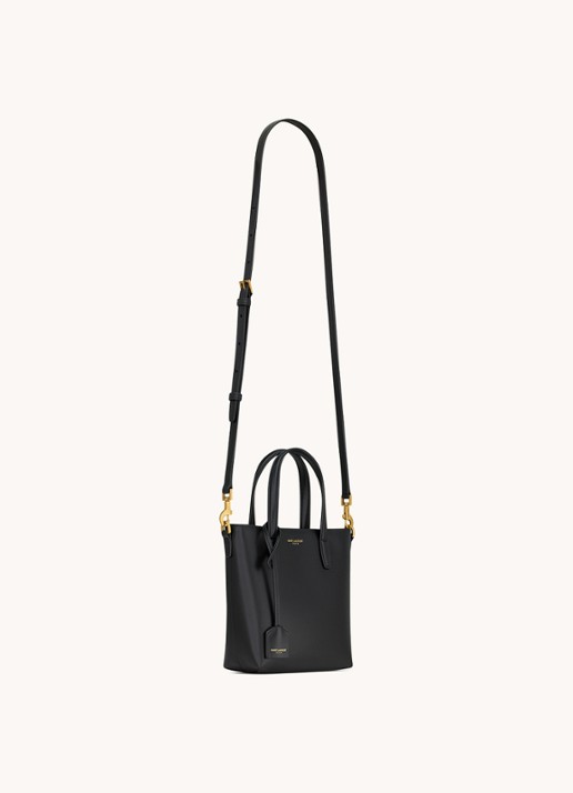 Saint Laurent Shopping Mini handtas van kalfsleer met afneembare schouderriem - detail 2 zwart