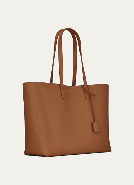 Saint Laurent Shopping schoudertas van kalfsleer met uitneembaar etui - detail 6 cognac