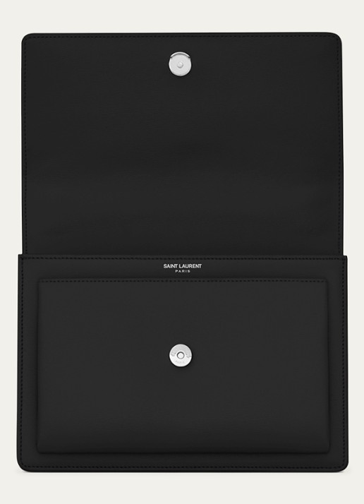 Saint Laurent Sunset Medium schoudertas van kalfsleer - detail 4 zwart
