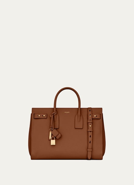Saint Laurent Supple Sac De Jour Medium handtas van kalfsleer