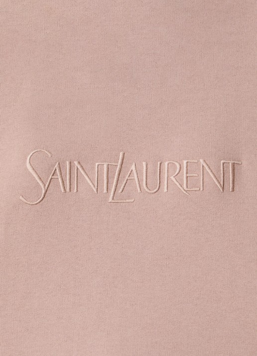 Saint Laurent Sweater met logoborduring - detail 2 oudroze