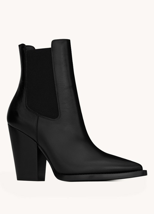 Saint Laurent Theo chelsea boot van kalfsleer - detail 3 zwart