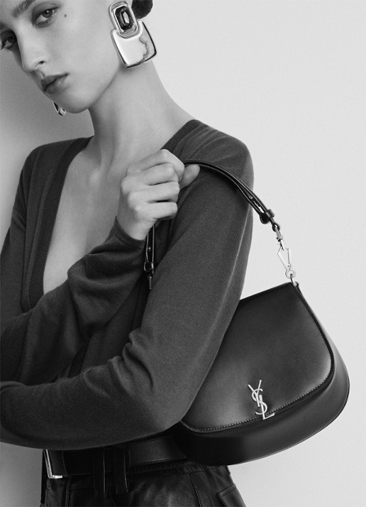 Saint Laurent Top Handle schoudertas van kalfsleer - detail 5 zwart