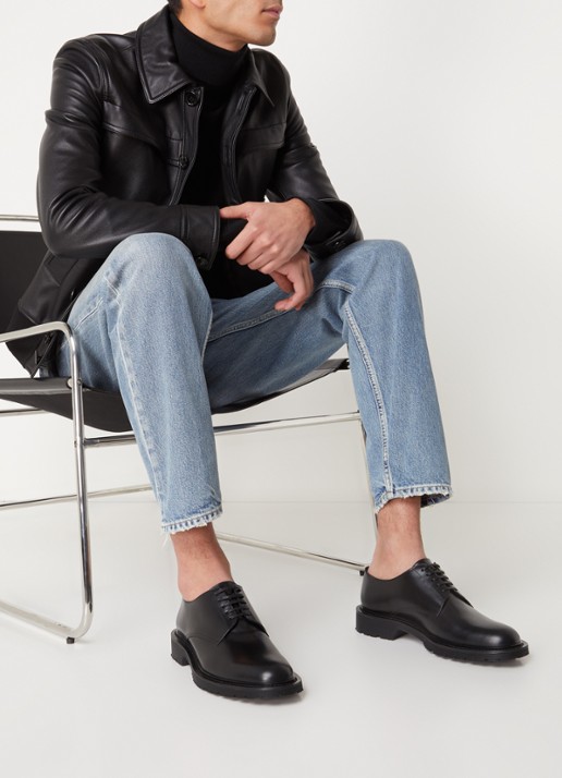 Saint Laurent Vaughn 20 veterschoen van kalfsleer - voorkant 7 zwart