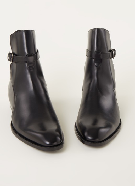 Saint Laurent Wyatt Jodhpur enkellaars van kalfsleer - detail 3 zwart