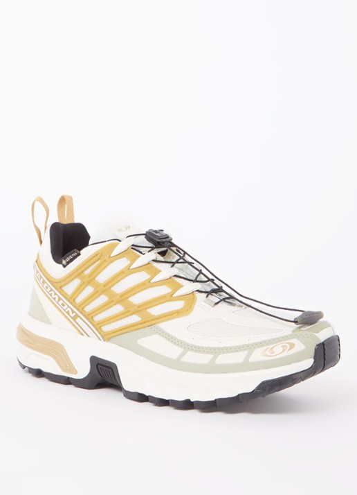 Salomon Acs Pro GTX sneaker met mesh details - voorkant lichtbruin