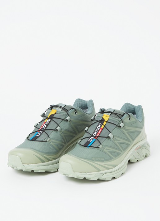 Salomon XT-6 Gore-Tex sneaker met logo - detail mint