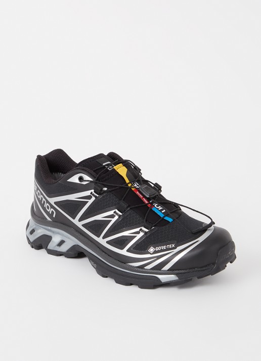 Salomon XT-6 Gore-Tex sneaker met mesh details - voorkant 2 zwart