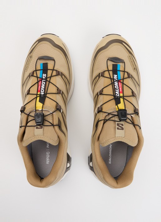 Salomon XT-6 Gore-Tex sneaker met mesh details - detail 4 donkerbeige