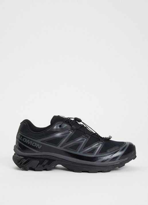 Salomon XT-6 Gore-Tex sneaker met mesh details - voorkant zwart