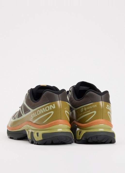 Salomon XT-6 GTX sneaker met mesh details - achterkant bruin