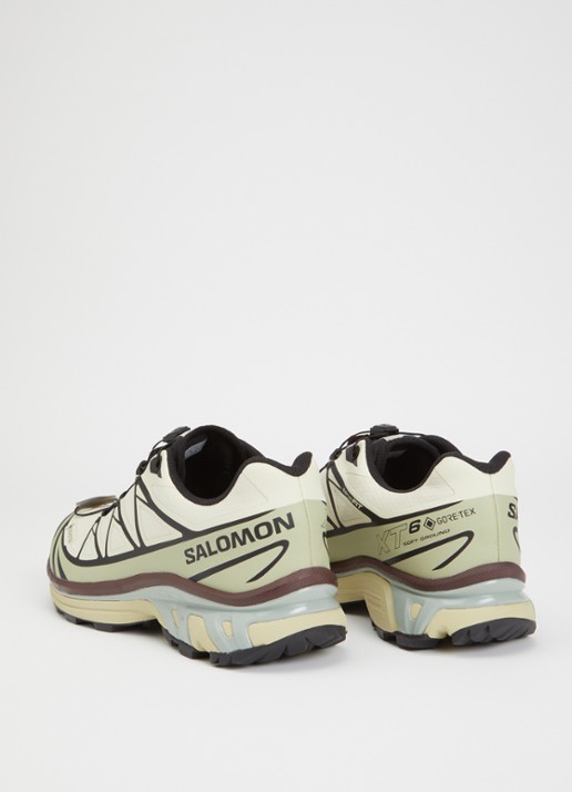 Salomon XT-6 GTX sneaker met mesh details - achterkant 4 lindegroen