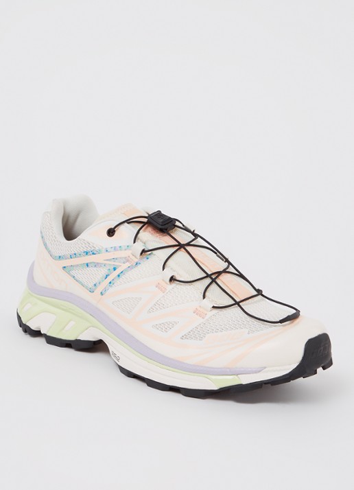Salomon XT-6 Mindful 3 sneaker met mesh details - voorkant 4 creme