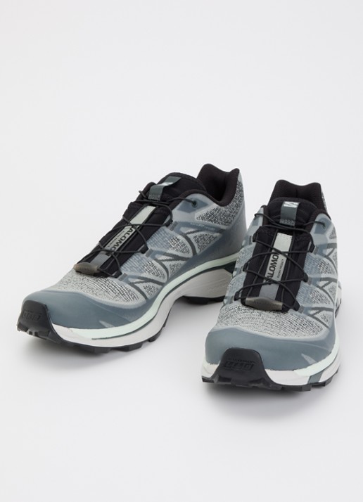 Salomon XT-6 Shadow sneaker met gebreid bovenwerk en logo - detail 2 grijs