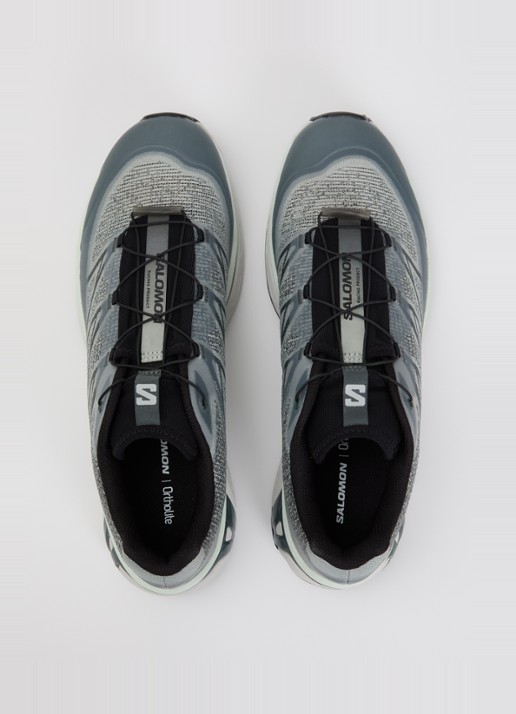 Salomon XT-6 Shadow sneaker met gebreid bovenwerk en logo - detail 3 grijs