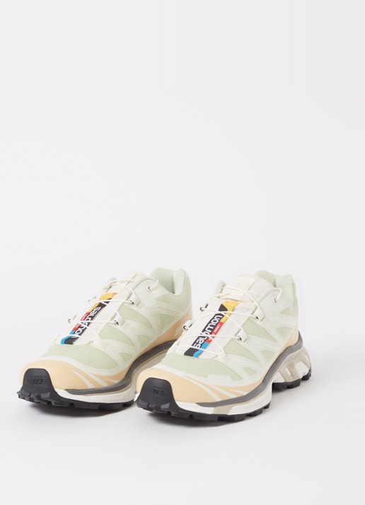 Salomon XT-6 sneaker met mesh details  - detail lindegroen