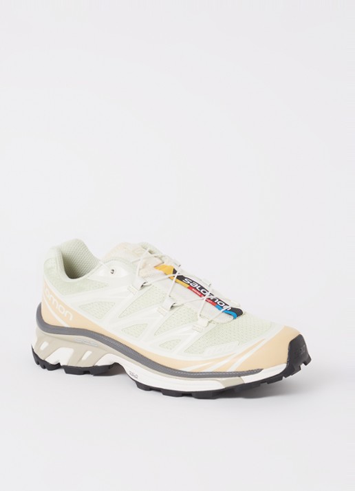 Salomon XT-6 sneaker met mesh details  - voorkant 5 lindegroen