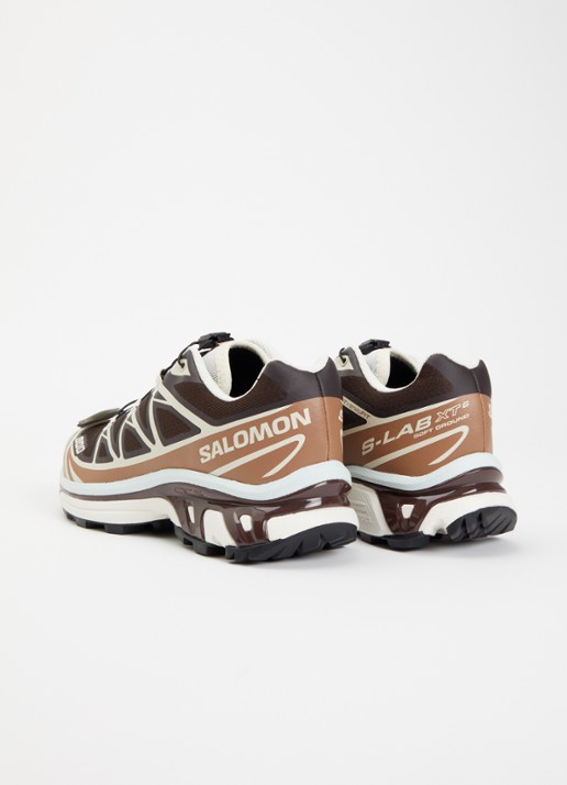 Salomon XT-6 sneaker met mesh details - achterkant bruin
