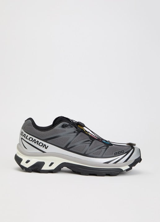 Salomon XT-6 sneaker met mesh details  - voorkant 5 grijs