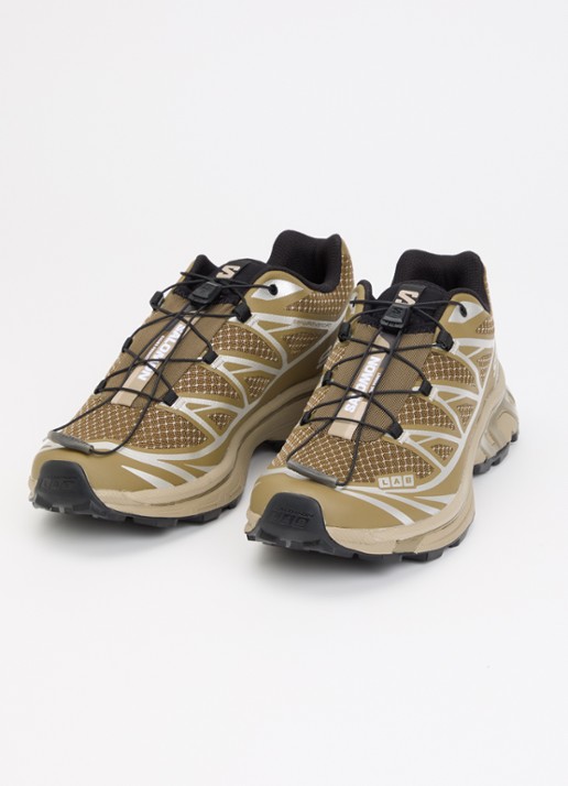 Salomon XT-6 Steel Streets sneaker van mesh met metallic details - detail zand