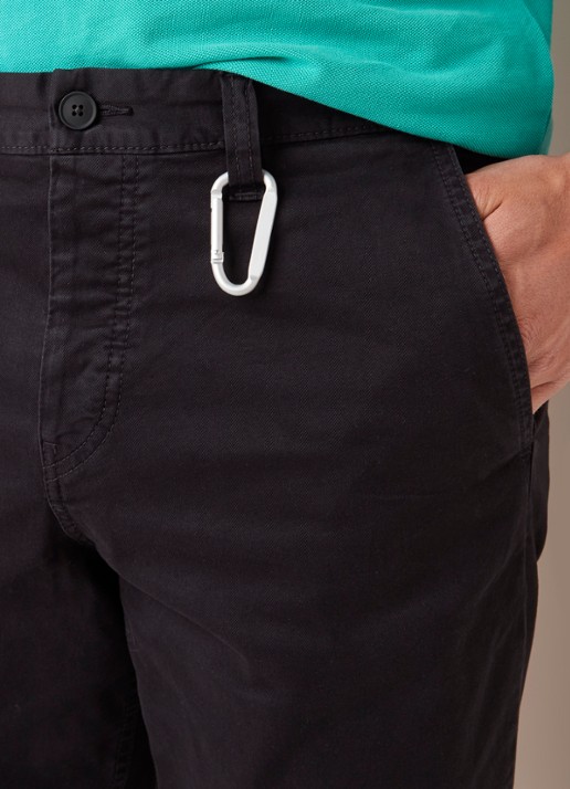 Salt tapered fit chino van katoen - detail 5 zwart