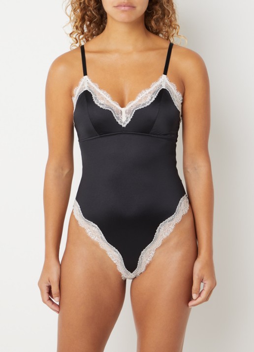 Sam Friday Esme stringbody van satijn met kant