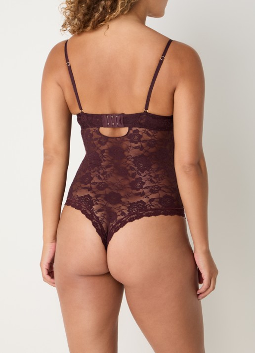 Sam Friday Lacey body van kant  - achterkant bordeauxrood