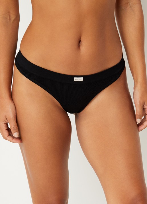 Sam Friday Lucy string met ribstructuur - voorkant 4 zwart