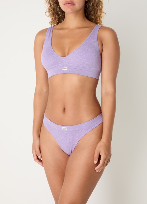 Sam Friday Lucy string met ribstructuur - detail 2 violet
