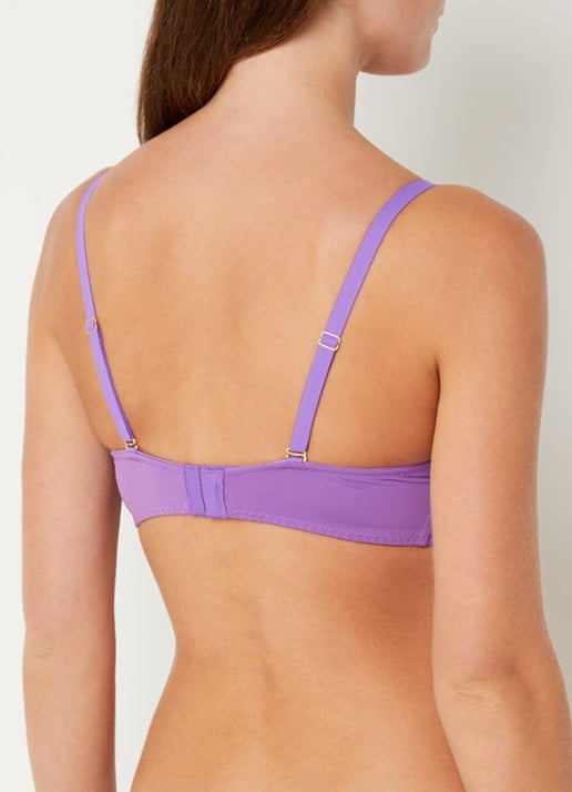 Sam Friday Polly push up bh met overlay van kant - achterkant paars