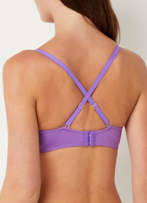 Sam Friday Polly push up bh met overlay van kant - detail 2 paars