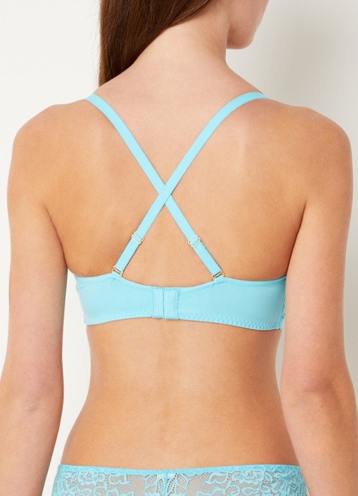 Sam Friday Polly push-up bh met overlay van kant - detail 4 blauw
