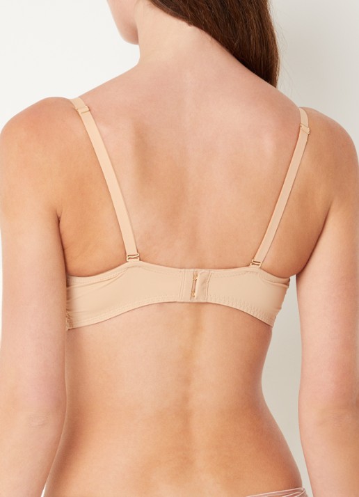 Sam Friday Polly push-up bh met overlay van kant - achterkant 3 camel
