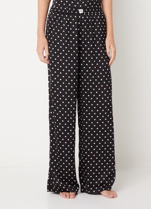 Sam Friday Pyjamatop van satijn met kant details - detail 4 multicolor