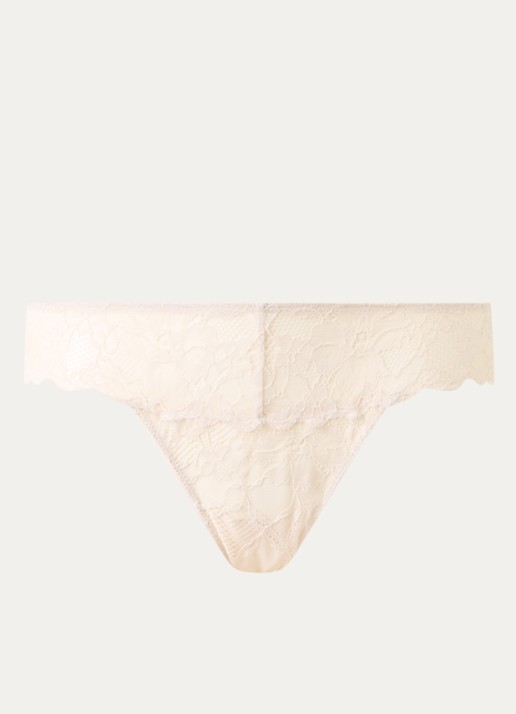 Sam Friday Zephir tanga van kant - voorkant creme